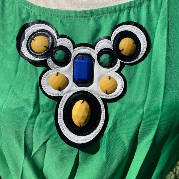 Miss Sixty Green Cut Out Shoulder Dress - 8 - Picture 3 of 4